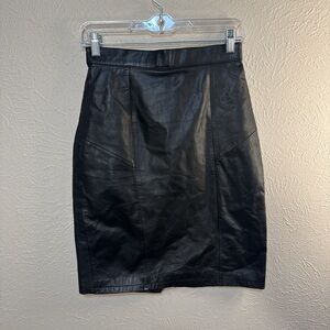 Black Leather Skirt